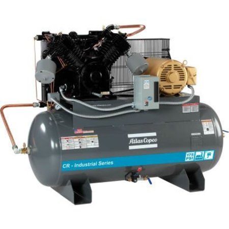 ATLAS COPCO Atlas Copco CR15-TS-120GH-230V 3PH-IS 15HP Two-Stage Horizontal Compressor - 175 PSI - 230 Volts 2020040077